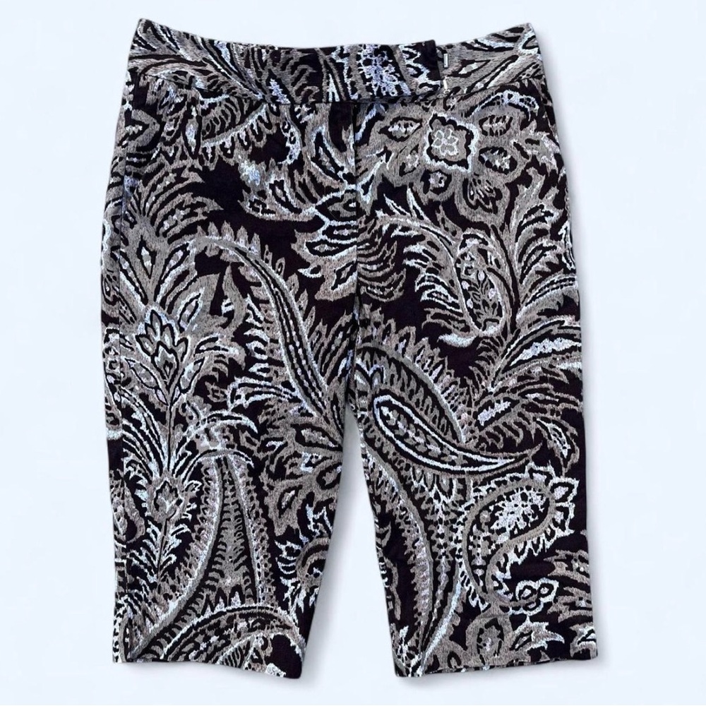 Oscar by Oscar de la Renta size 6 Old Money Brown Paisley Capris